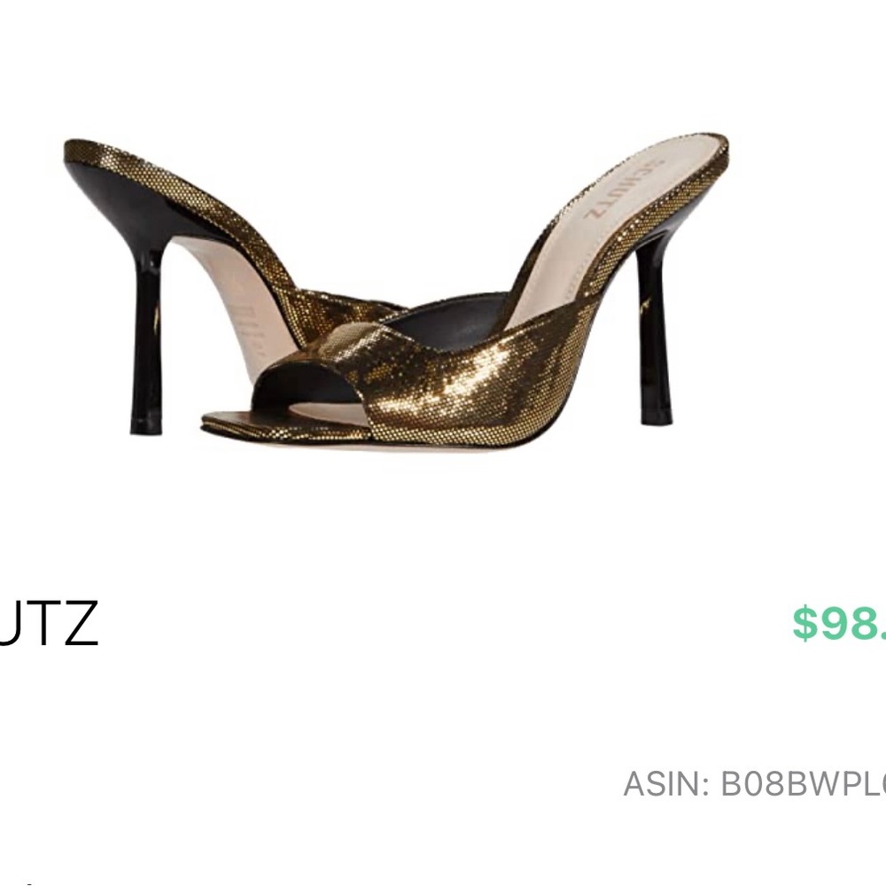 Schutz -Gold high heels size 8 medium. New never worn,     no box. Free shipping